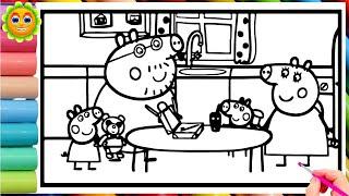 George Pig New Tooth Brush 🪥 Peppa Pig Coloring Pages .Peppa Pig Full Episodes