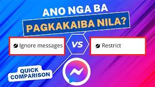 Restricst vs Ignore Messages Know the Difference  Facebook Messenger