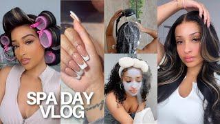 MAINTENANCE VLOG I DID MY OWN LASHES + HAIR NAILS & FACIAL