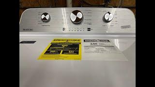 Maytag MVW4505MW Top Load Washer Quick over view and baseline test