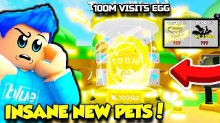 I Hatched INSANE NEW Pets In CLICKER SIMULATOR 100M VISITS EGG UPDATE Roblox