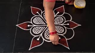 Friday special rangoli design  daily muggulu  simple kolam  easy rangoli design