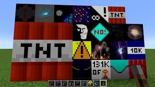 Minecraft MEGA TNT MOD All Tier 4 Tnts 19+ TNT Explosions in one video