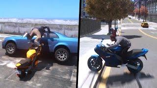 GTA IV - Brutal Motorcycle Crashes Ep.13