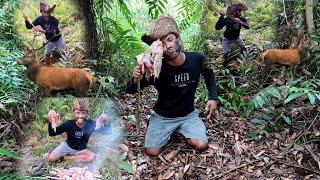 berburu masak daging kijang rusa di hutan sama @yatno poah