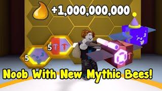 Noob With New Buoyant Bee & Precise Bee Mythic Made 1 Billion Honey - Bee Swarm Simulator Roblox