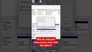 Why do computer drive names start with the letter C #tricks #computer #trending #viralvideo