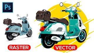 How to Vectorize an Image Photo to Vector - Photoshop Tutorial