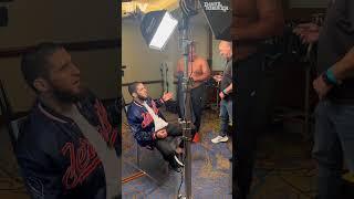 Islam Makhachev calls shirtless Daniel Cormier a FAT double champion  #shorts #ufc #shortsviral