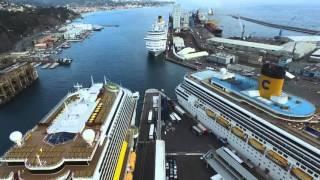 Круизный порт Савона Италия съёмка с воздуха