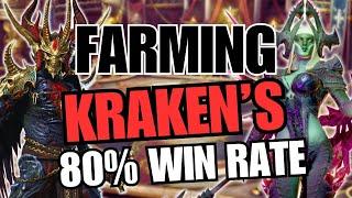 FARMING KRAKENS WITH 80% WIN RATE GOLD 3 LA  Raid Shadow Legends 
