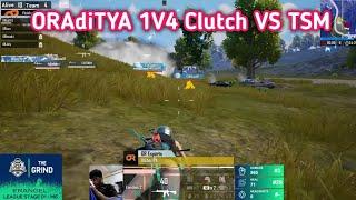 ORAditya 1V4 Clutch VS TSM  BGMI The Grind League Stage