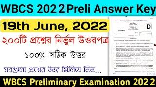 WBCS 2022 Answer Key  WBCS Preliminary Exam 2022 Answer Key  Education Notes