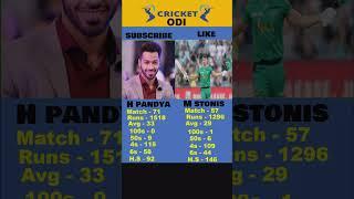 hardik vs stonis odi #shortsvideo #cricket #viral #hardikpandya #marcusstoinis