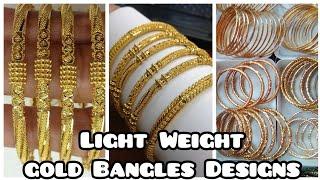 Latest light Weight 24k Gold Bangles Designs 2021Daily Wear Gold BanglesKarva chauth special
