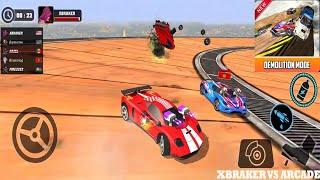 Impossible Car Tracks 3D Update - Demolition Mode Red Car Driving Battle Simulator Android Gameplay