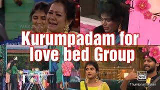 Kurumpadam for love bed Group  BIGGBOSS Season-4 Tamil  Rio vs Anitha Fight  Rio Total Damage