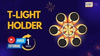 How to Make an MDF Tea Light Holder at Home  Diwali decoration  Hobby India #tealightholder