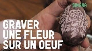 Graver Une Fleur Sur Un Oeuf