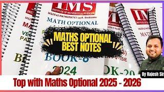 UPSC Mathematics Optional IMS Notes  UPSC Maths Optional Complete Notes 2025  UPSC Maths Optional