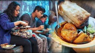 Kolkata Famous Early Morning Breakfast  Indian Street Food  Street Food  silent food vlog