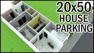 20-0x50-0 3D House Plan  20x50 3D Home Design  Gopal Architecture