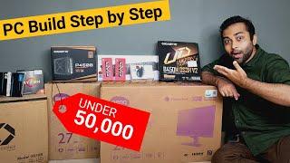 How To Build PC - Step by Step Full Build Guide PC Build Under 50000 NEW