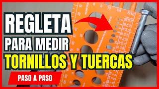 REGLETA para Medir TORNILLOS Y TUERCAS  Cómo usar regleta paso a paso 