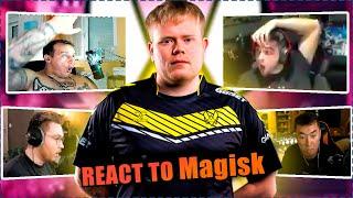 CS GO PROS & CASTERS REACT TO MAGISK PLAYS