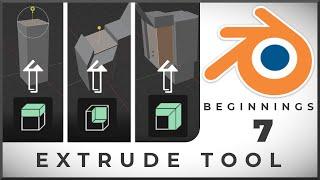 How to use Extrude Tool in Blender - Tutorial 7 BLENDER BEGINNINGS