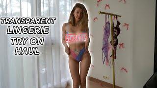 Transparent Lingerie Try On Haul  See Through Lingeries 4K 2024