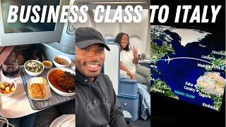WE WERE UPGRADED TO DELTA ONE OUR 9 HOUR FLIGHT TO ITALY  Travel Vlog