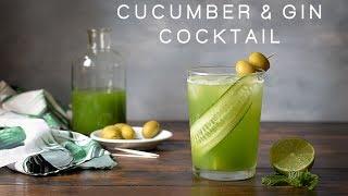 cucumber & gin or grappa cocktail