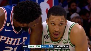 Joel Embiid and Grant Williams have a tense discussion in Game 3 of the playoffs