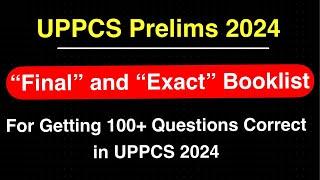 The *Final* and *Only* Booklist to Qualify UPPCS Prelims 2024...