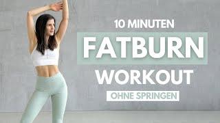 10 MIN Anfänger Abnehm Workout  schnell Fett verbrennen  ohne Springen & ohne Matte  Tina Halder