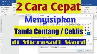 2 Cara Cepat Menyisipkan Tanda Centang  Ceklist di Microsoft Word by Yahya AR