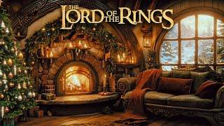 ˖° A Hobbits Holiday  Cozy Christmas Fireplace Ambience  ⋆⋅⋅⋆  Yule ⋆⋅ Christmas  The Shire ️