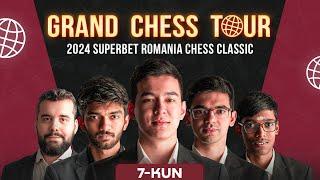 SUPERBET CHESS CLASSIC ROMANIA 2024 7-TUR OZBEK TILIDA #grandchesstour