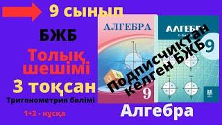 9 сынып. Алгебра. БЖБСОР. 3 тоқсан. 1 және 2 нұсқа. Тригонометрия бөлімі.