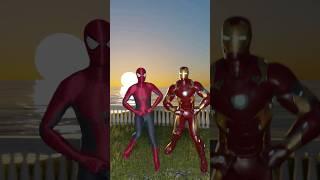 Brazil Shuffle Dance Ft Iron Man & Spiderman #shorts