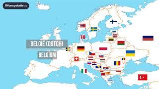 Pronunciation of the names of European countries in official languages watch with sound