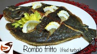 Rombo fritto dorato e croccante -  frittura di pesce - crispy fried fish