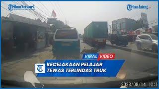 Detik-detik Kecelakaan Pelajar Tewas Terlindas Truk