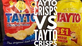 Tayto Crisps Vs Tayto Crisps  Cheese & Onion Flavour