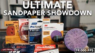 Which Sandpaper is the Best? Ultimate Sandpaper Showdown 12 Brands - With Slow Mo 19k FPS Footage