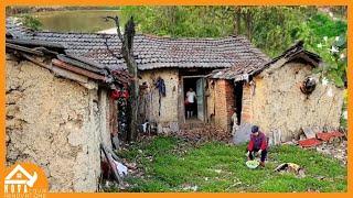 Filial young Man Leaving City to help his Grandpa Renovates old House and Clean the Rooms