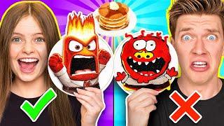 PANCAKE ART CHALLENGE ft. Jordan Matter & ZHC  How To Make Inside Out 2 vs Despicable Me Minion