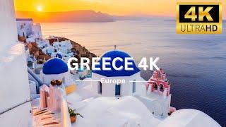 Greece 4K UHD with Beautiful Scenic Relaxation music for Stress Relief or Anxiety