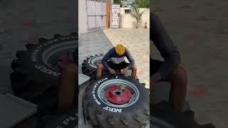 Tractor MRF tyre #mrf #tractor #modified #sidhumoosewala #shorts #trending #viral #color